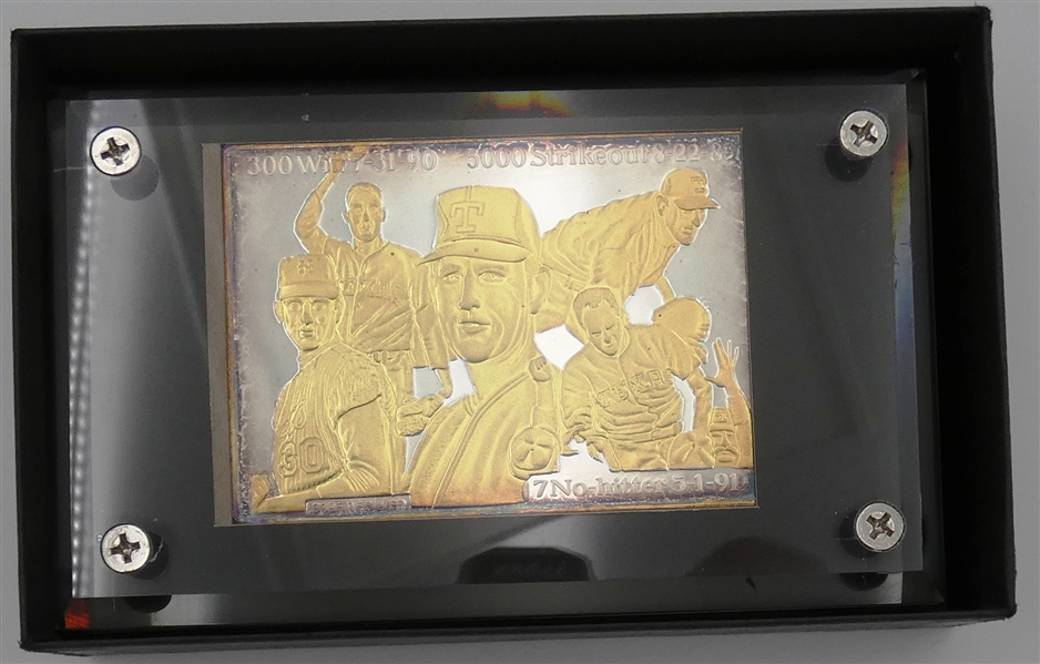 Nolan Ryan 3 OZ .999 Silver 1991 Enviromint Art Bar