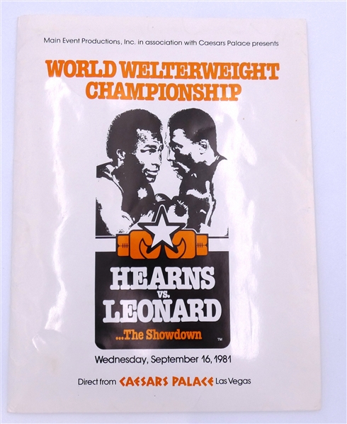 Thomas Hearns vs. Ray Leonard Press Kit