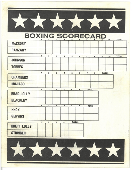 1980s Boxing Scorecard