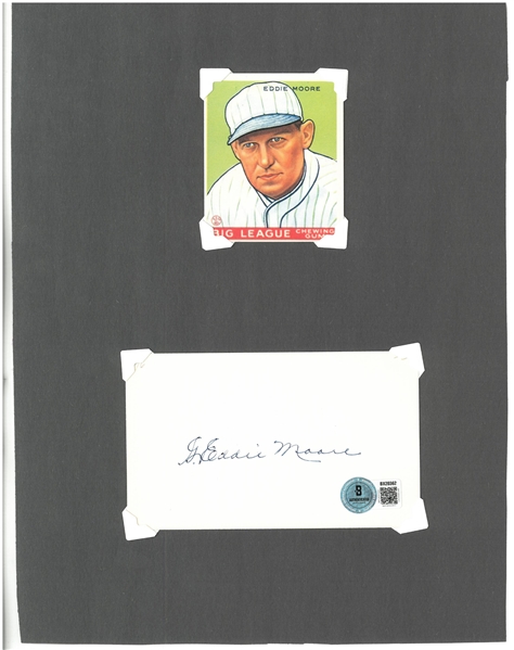 Eddie Moore Autographed 3x5 Index Card
