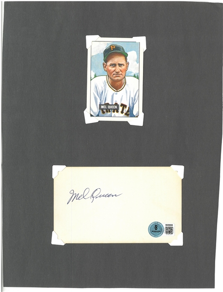 Mel Queen Autographed 3x5 Index Card