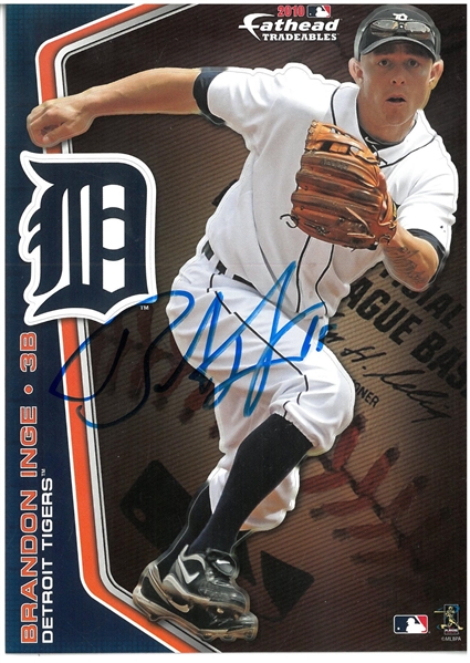 Brandon Inge Autographed 5x7 Fathead
