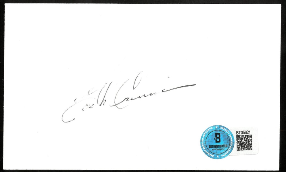Jack Crimian Autographed 3x5 Index Card