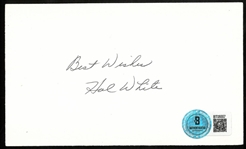 Hal White Autographed 3x5 Index Card