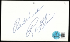 Ron Kline Autographed 3x5 Index Card