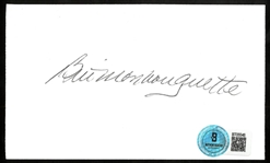 Bill Monbouquette Autographed 3x5 Index Card