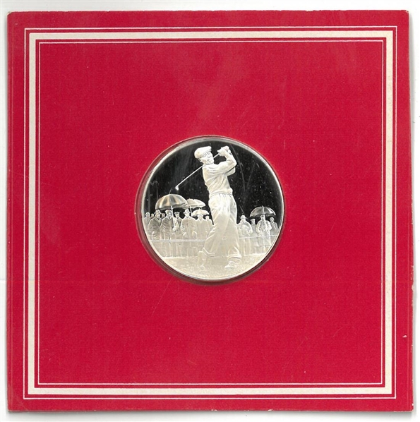 Ben Hogan Franklin Mint .3350 Troy Ounce Silver Medallion
