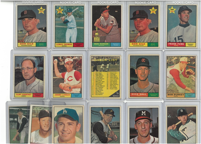 1961 Topps Baseball Lot