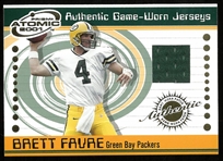Brett Favre 2001 Prism Atomic Game Worn Jersey