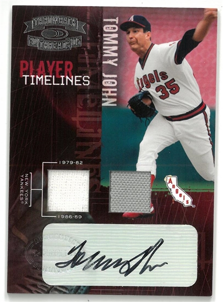 Tommy John 2005 Donruss Throwback Threads Auto