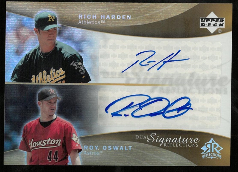 Roy Oswalt & Rich Harden Autographed 2005 Upper Deck Reflections