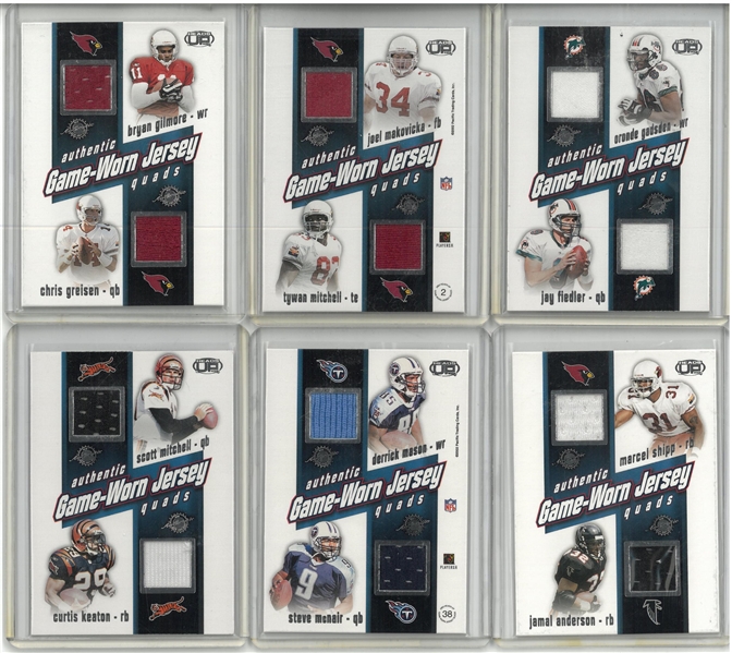2002 Pacific Heads Up Quad Jersey Lot