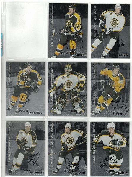 1999 Be a Player Bruins Autographed Lot