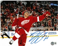 Dylan Larkin Autographed 8x10