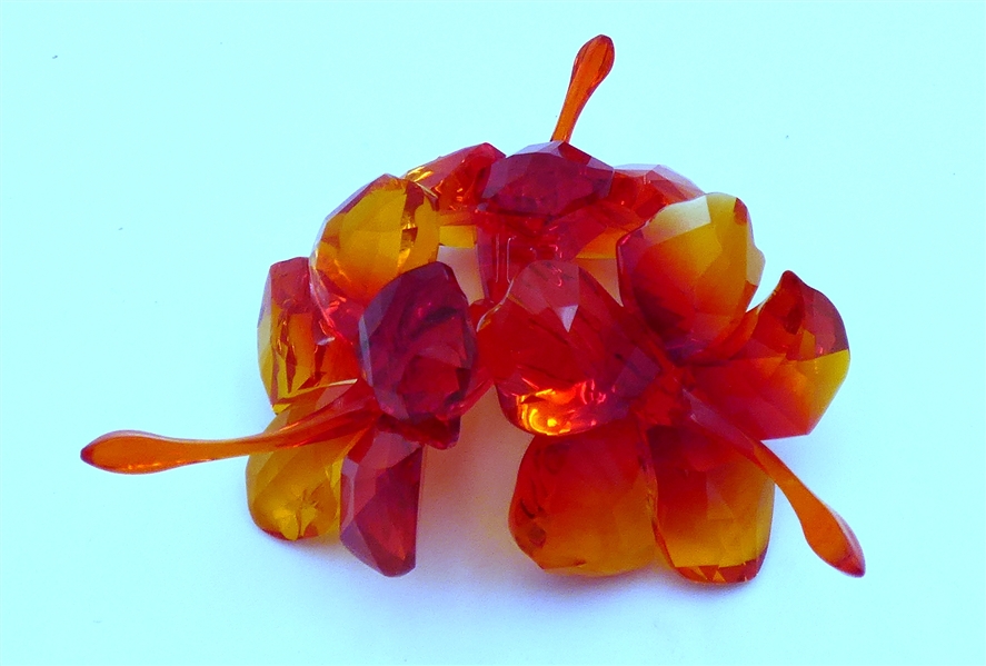 Swarovski Crystal Red Hibiscus