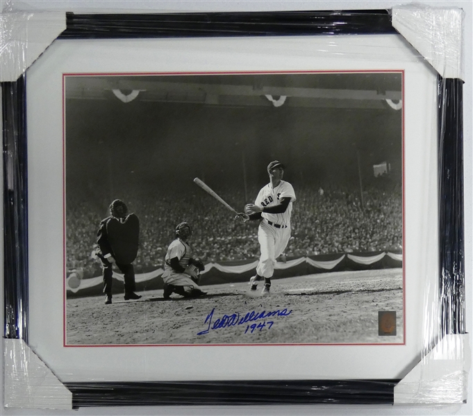 Ted Williams Autographed Framed 16x20 - 1947 Opening Day
