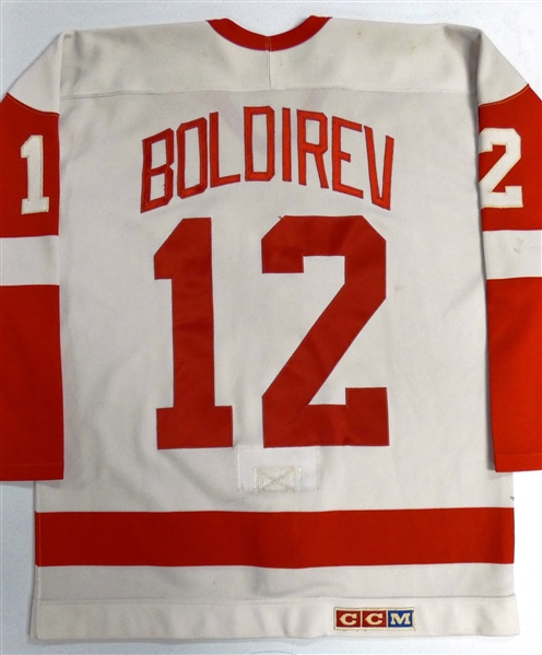 Ivan Boldirev Game Worn 1984/85 Red Wings White Jersey