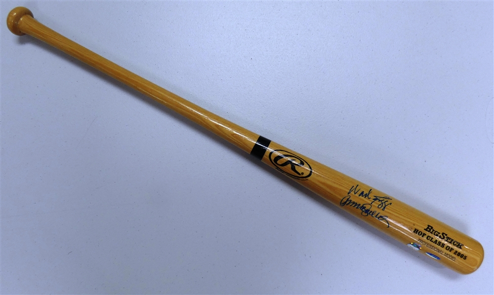Ryne Sandberg & Wade Boggs Autographed 2005 HOF Bat