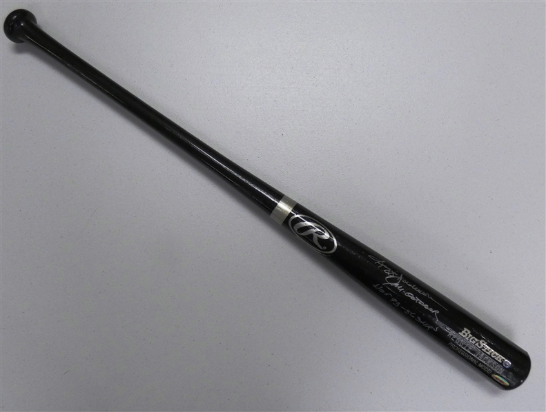 Reggie Jackson Autographed Bat w/ 3 Inscriptions