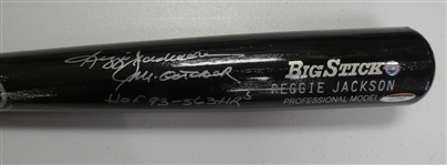Reggie Jackson Autographed Bat w/ 3 Inscriptions