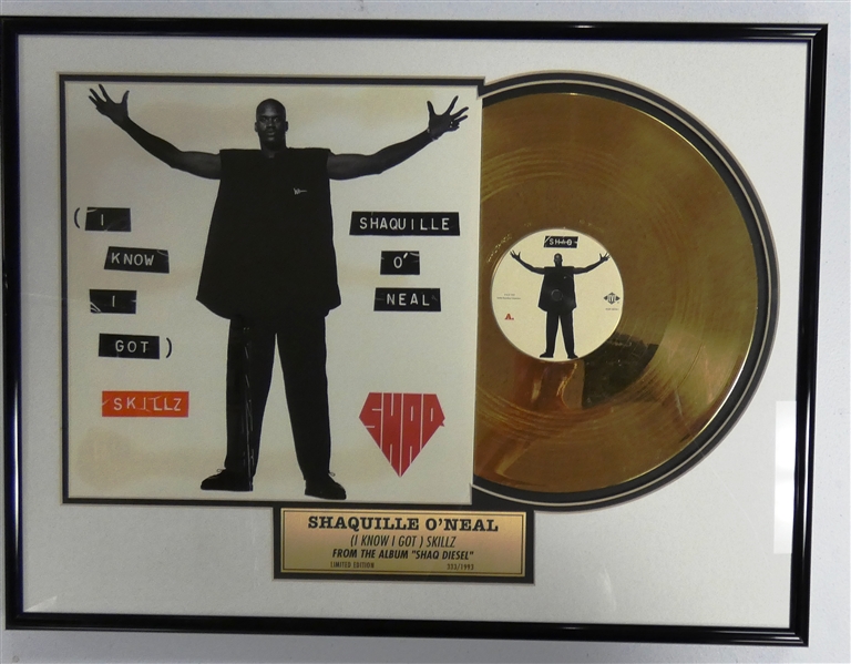 Shaquille ONeal Framed Gold Record