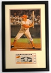 Richie Ashburn Autographed 8x10 & 1958 All Star Ticket
