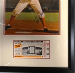Richie Ashburn Autographed 8x10 & 1958 All Star Ticket