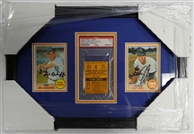 Dick McAuliffe & Tommy John 1968 Fight Ticket Display