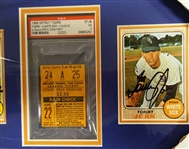Dick McAuliffe & Tommy John 1968 Fight Ticket Display