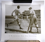"A Handshake for the Century" Autographed Jackie Robinson 1st HR 18x20 Photo