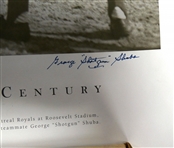 A Handshake for the Century Autographed Jackie Robinson 1st HR 18x20 Photo