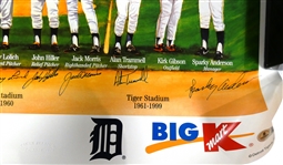 Detroit Tigers All Time Team Autographed Poster