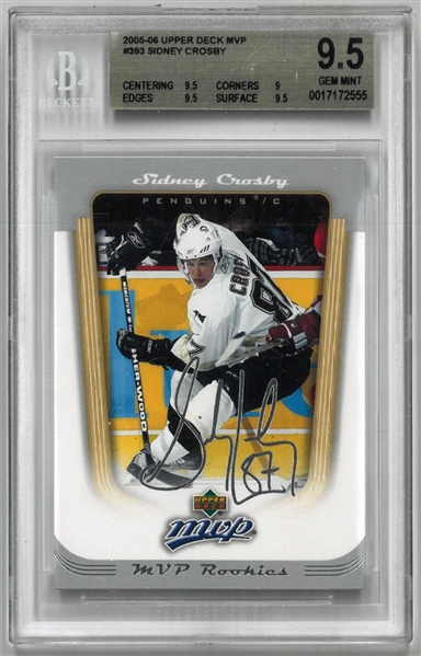 Sidney Crosby BGS 9.5 2005/06 Upper Deck MVP Rookie Card