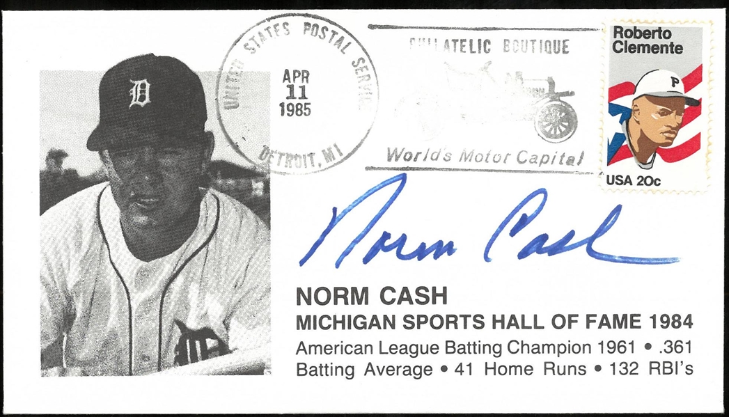Norm Cash Autographed Cachet