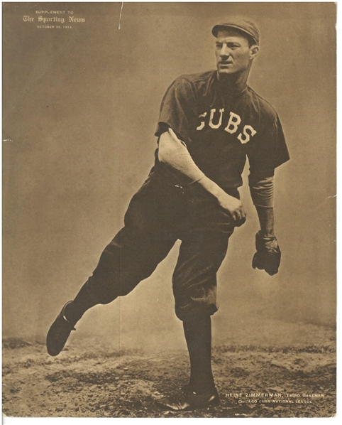 Heinie Zimmerman 1913 Sporting News M101-2 Insert