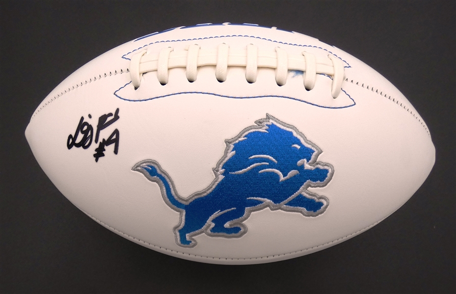 D.J. Reed Autographed Detroit Lions Football