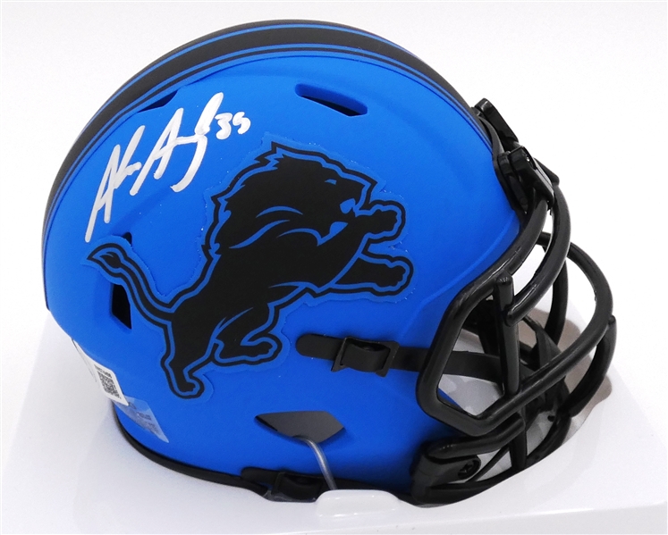 Alex Anzalone Autographed Detroit Lions Mini Helmet