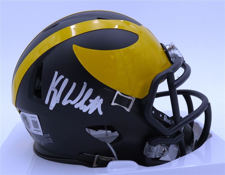 Kyle Whittingham Autographed Michigan Mini Helmet