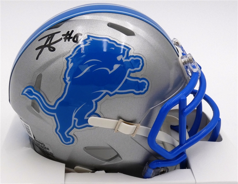 Terrion Arnold Autographed Detroit Lions Mini Helmet