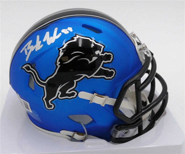Brock Wright Autographed Detroit Lions Mini Helmet