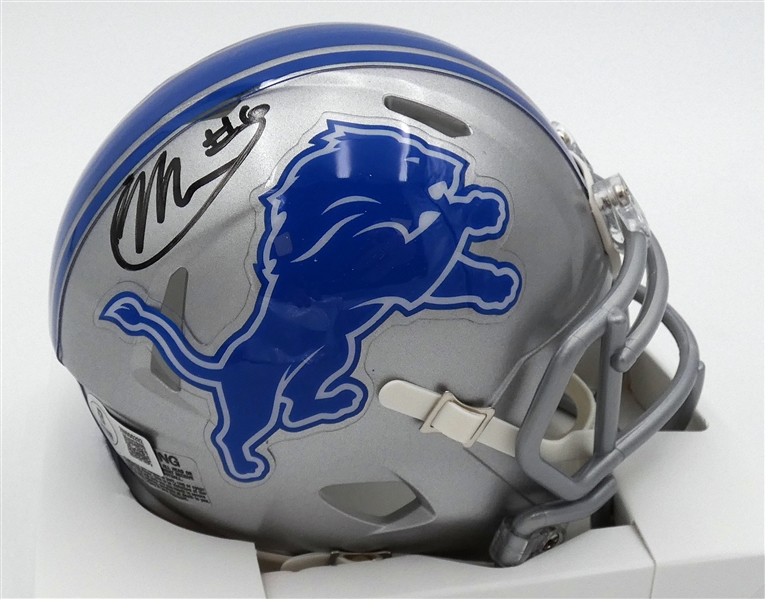 Ifeatu Melifonwu Autographed Detroit Lions Mini Helmet