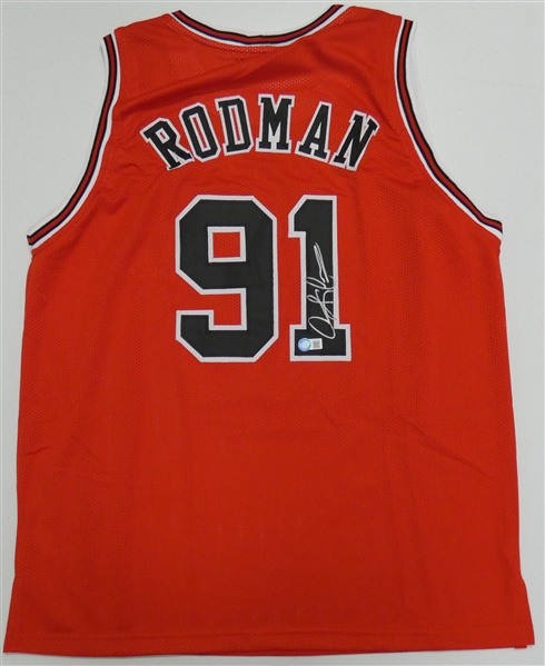 Dennis Rodman Autographed Custom Jersey