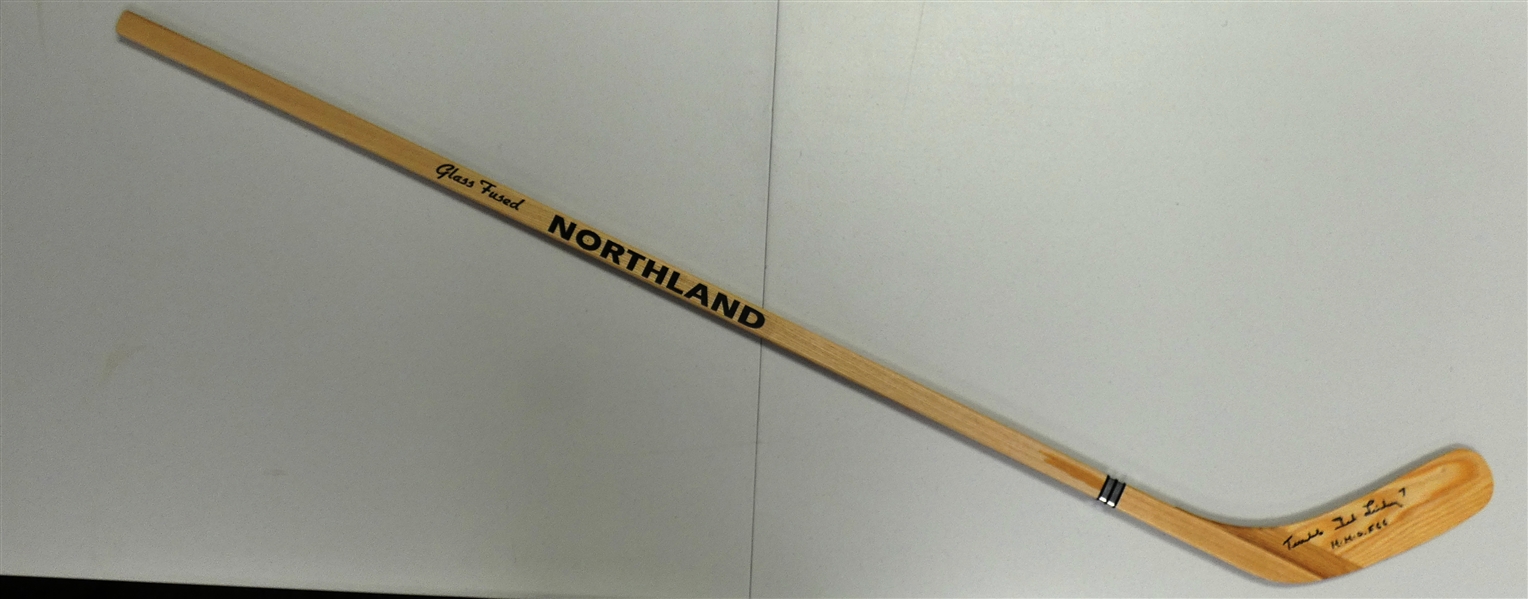 Ted Lindsay Autographed Northland Stick w/ 2 Inscriptions