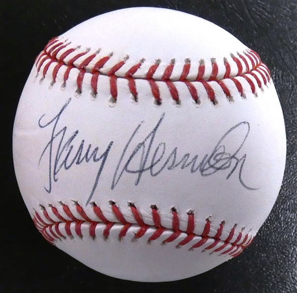 Larry Herndon Autographed Baseball