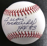 Juan Marichal Autographed Baseball w/ HOF