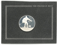 Skiing Franklin Mint .3350 Troy Oz. Silver Coin