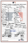 Kirk Gibson Autographed 5/11/2003 Lineup Card