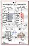 Kirk Gibson Autographed 5/1/2003 Lineup Card