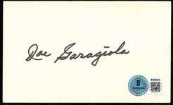 Joe Garagiola Autographed 3x5 Index Card