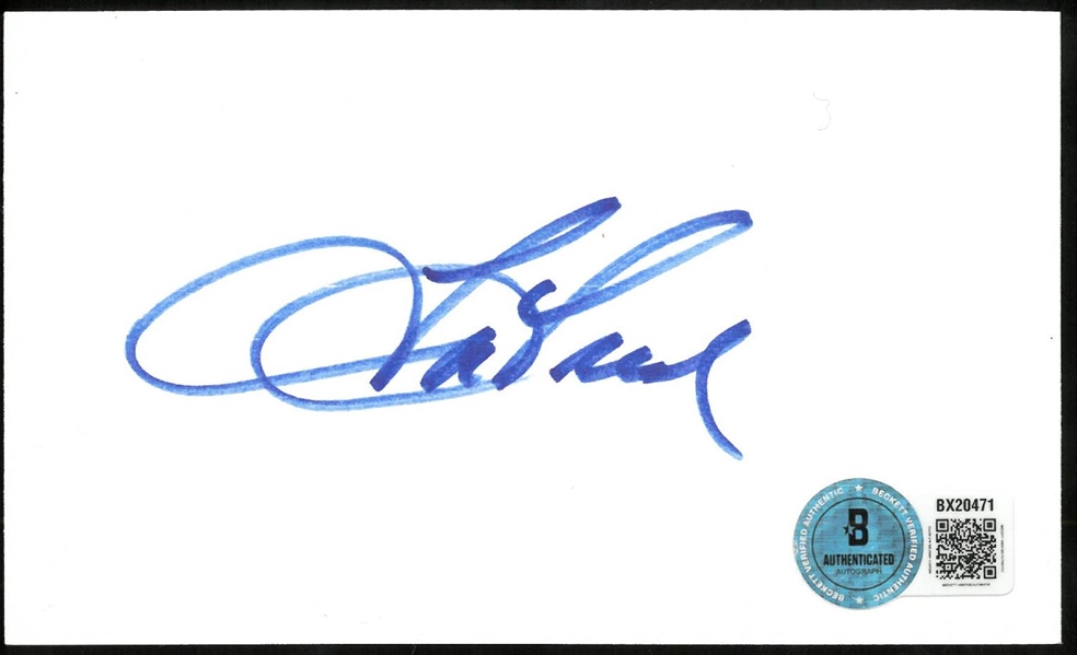 Tom Tresh Autographed 3x5 Index Card